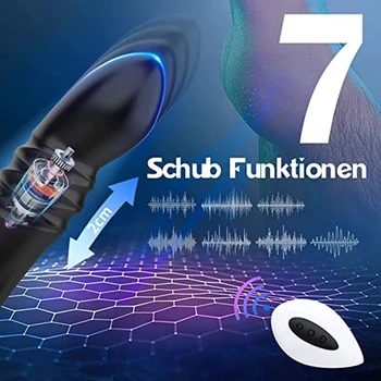 Automatic Telescopic Anal Vibrator Sex Toys for Male Prostate Massager Big Butt Plug Wireless Remote Control Dildo Vibrators 3