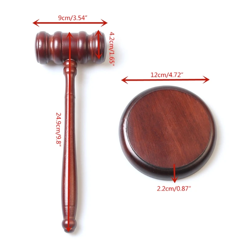 97BE Wooden Gavel Toy Judge Gavel Cosplay Lawyer Gavels Auction Sale