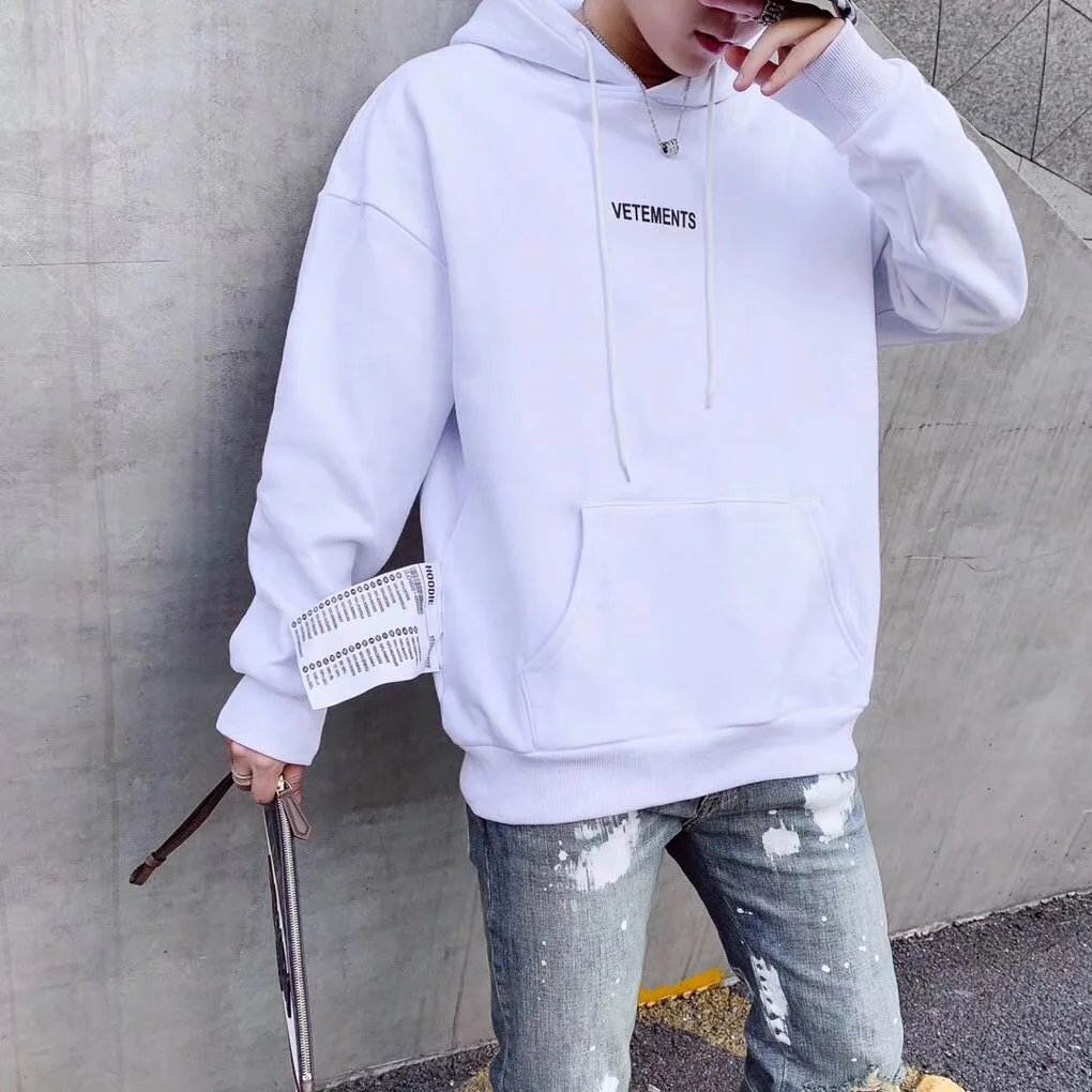 19ss vetements, толстовки, большие размеры, Harajuku, толстовка, уличная одежда, хип-хоп, vetements, толстовки, kanye west, хип-хоп, противотуманные толстовки