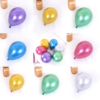 

10pcs/set Wedding Party Decoration Chrome Color 5 Inch Latex Balloon Helium Quality Metallic Color Latex Balloon