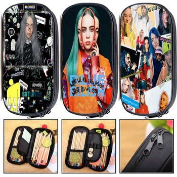 

Cool Billie Eilish Pen Bag Students Pencil Case Child Pencil Box Teens Stationery Bag Boys Pencil Holder Girls Makeup Bag Gift