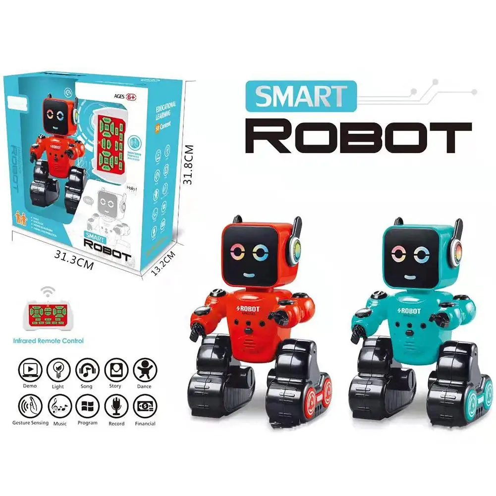 

Remote Control Smart Robot Intelligent Education Programmable Robot Gesture Sensing Voice Recording Music Light Puzzle Toy