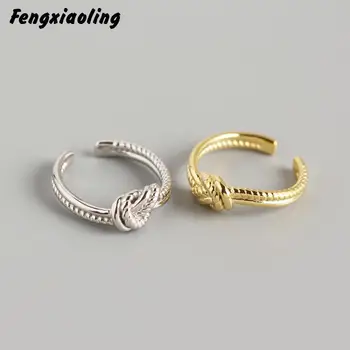 

Fengxiaoling 2020 New Shelves Personality Beauty Ring Jewelry Real 925 Sterling Silver Knotting Rings For Women Fine Jewelry