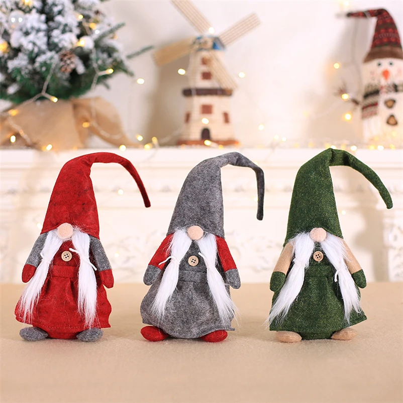 

40cm Natal Santa Claus Dolls Standing Toy Xmas Tree Ornament Navidad Figurine Kid New Year Gifts Christmas Decorations for Home