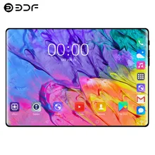 10,1 дюймов планшетный ПК 2.5D закаленное стекло 4G Телефонный звонок Android 9,0 десять ядер 8 ГБ ОЗУ 128 Гб ПЗУ 5,0 МП ips Wi-Fi карты планшеты ПК