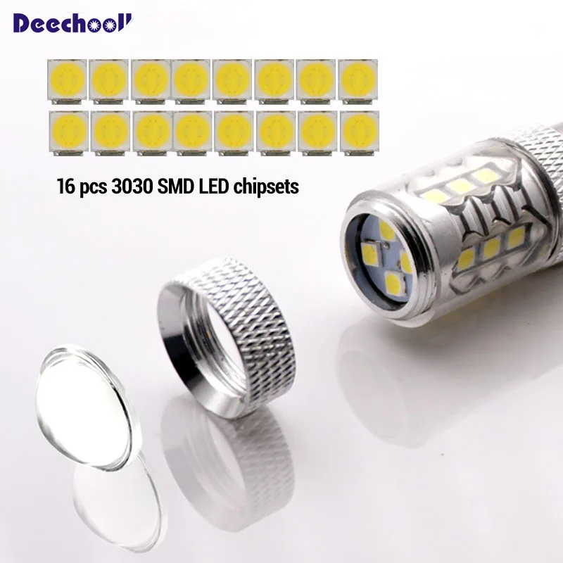 Светодиодные дневные ходовые огни 16SMD 3030 P13W противотумансветильник фары s + H8