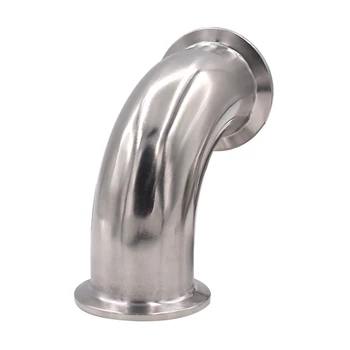 

1.5inch Outer Diameter 38mm Stainless Steel SS316 Sanitary 90 Degree Elbow Welding Ferrule 50.5mm Suitable for 1.5inch Three Cli