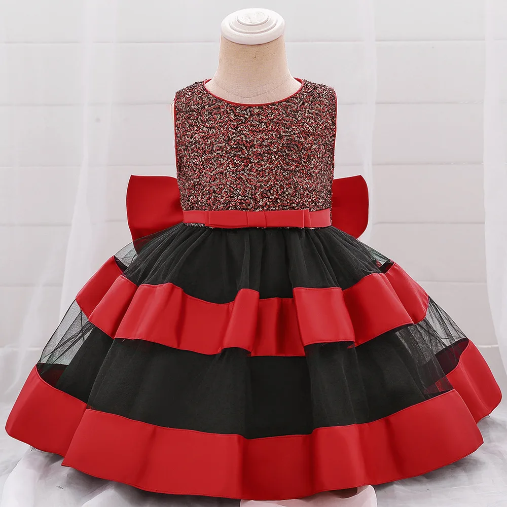 

2020 Europe And America New Style Infants Girls Sequin Puffy Princess Dress Infant BABY'S FIRST Month Baby Birthday a Year of Ag