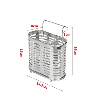 Многофункциональный подвесной нож для палочек для еды из нержавеющей стали, стойка для вилки, клетка, ложка, держатель, усиленные кухонные принадлежности, органайзер для столовых приборов - Цвет: 1PC