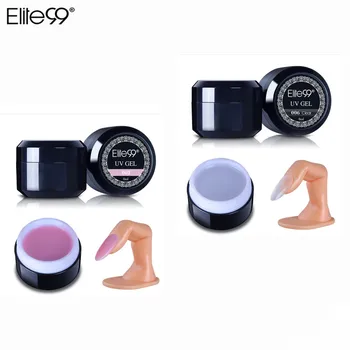 

Elite99 2pcs Builder Gel Nail Art Natural Pink Clear Camouflage Color Extend Nail Gel Finger Extension Manicure Nail Crystal Gel