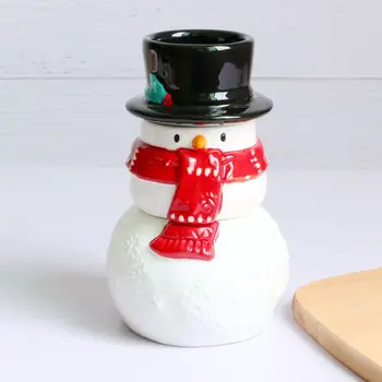 

ceramic spice container spice jars salt and pepper shakers seasoning bottle Fun Novelty Gift Christmas snowman salt bottle