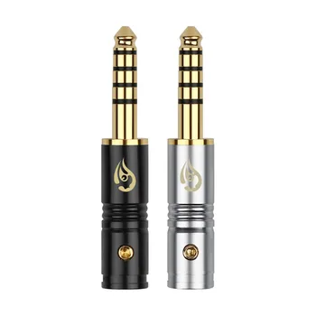 

4.4mm Jack Audio Plug 5 Poles Earphone Male HiFi Headphone Plug For DBL-T4.4 Earphones Wire Connector Gold Plated Black Silver