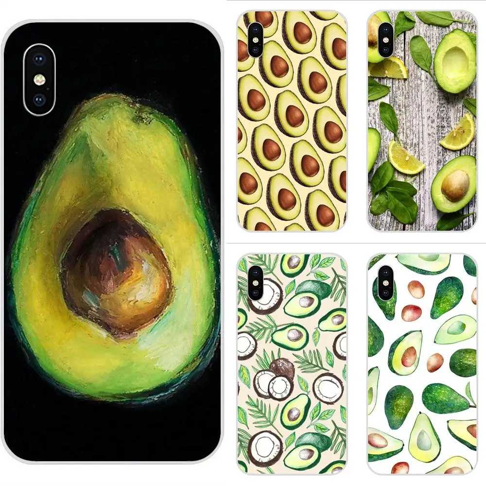 Авокадо еда Diy красочный мягкий ТПУ сотовый Чехол для Samsung Galaxy Note 5 8 9 S3 S4 S5 S6 S7 S8 S9 S10