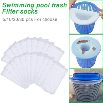 

5/10/20/30pcs Filter Storage Pool Skimmer Socks Swimming Pool Filter Socks for Baskets Pool Supplies GQ
