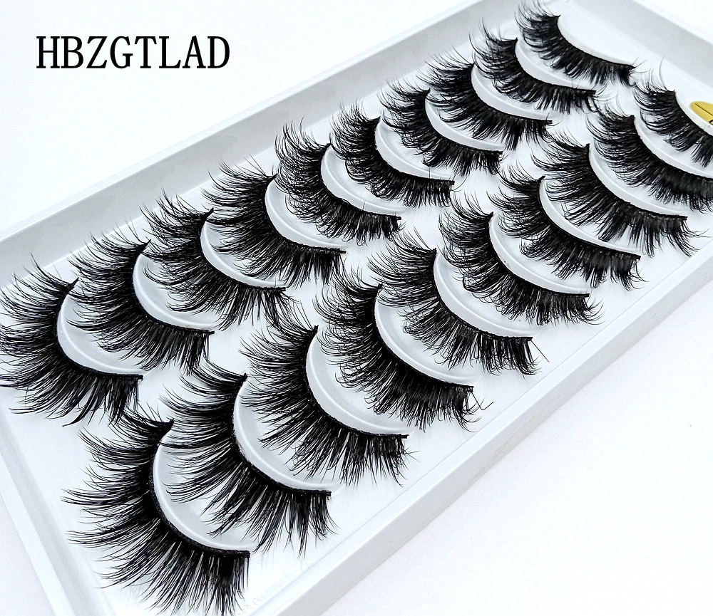 

2019 NEW 10 pairs 100% Real Mink Eyelashes 3D Natural False Eyelashes 3d Mink Lashes Soft Eyelash Extension Makeup Kit Cilios