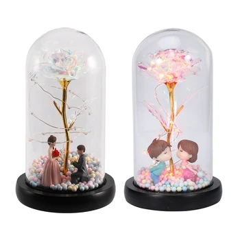 

Rose Kit Artificial Colorful Gold Roses Flower Gifts for Valentine's Day Thanksgiving Mother's Day Girl's Birthday