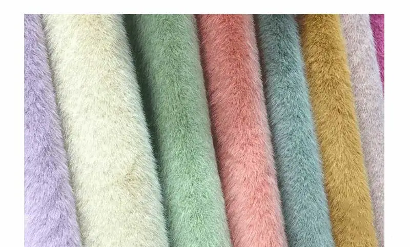 Faux fur spot autumn and winter two-color high and low rabbit fur gold velvet high and low wool fabric