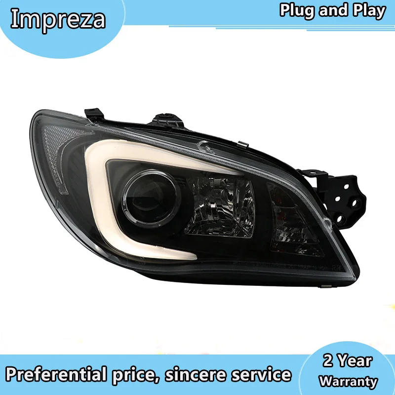 1 пара для Subaru Impreza WRX светодиодный ные фары передние 2009 2010 2011 2012 с дневными