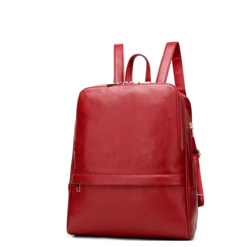Женский рюкзак из натуральной кожи для девочек 2020 рюкзаки известного бренда