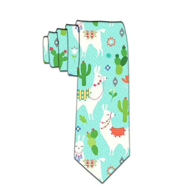 3D Printed Men's Polyester Slim Tie Funny Pattern Wedding Party Casual Happy 8cm Wide Tie Jacquard Weave Man Shirt Accessories style9