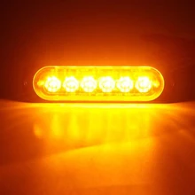 1 шт. DC 12 V-24 V 18W желтый 6 светодиодный s бар автомобиль грузовик предупреждения безопасности срочно вспышка-стробоскоп для Предупреждение светодиодный светильник