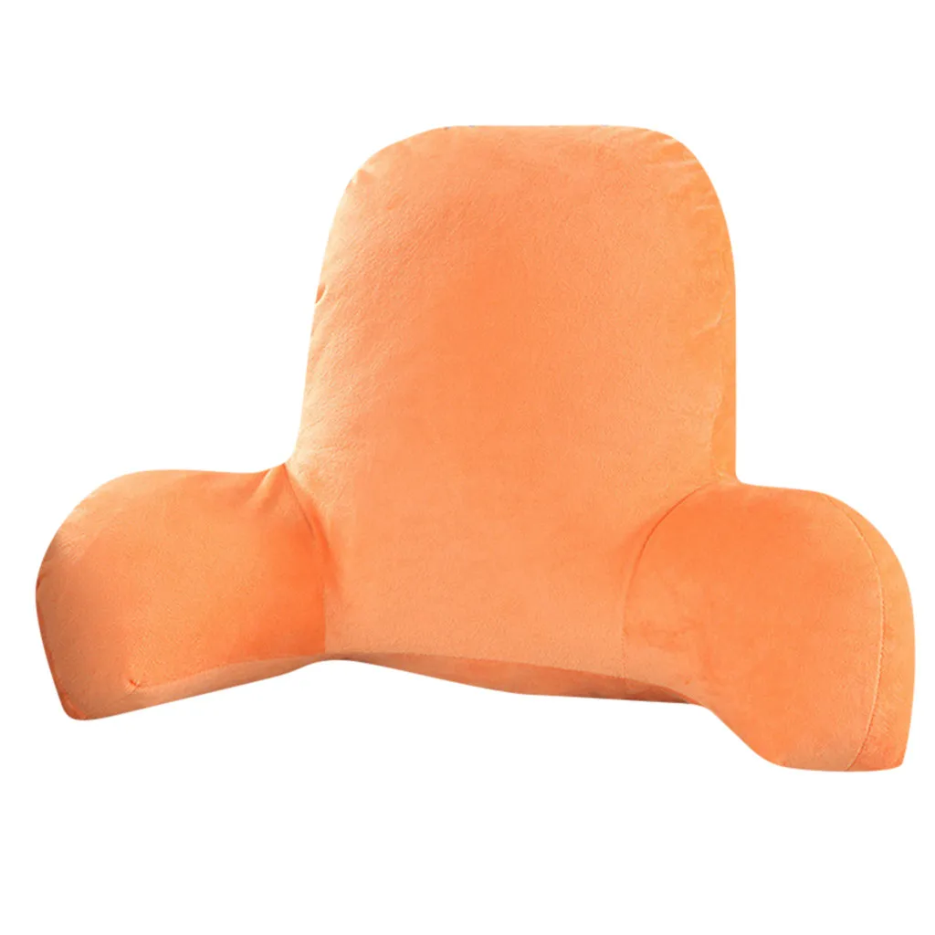 Plush Big Backrest Reading Rest Pillow Lumbar Support Chair Cushion with  Arms