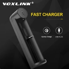 VOXLINK batterie ladegerät Intelligente lade 1 slot USB 18650 26650 18350 32650 21700 26700 26500 Li Ion Akku ladegerät