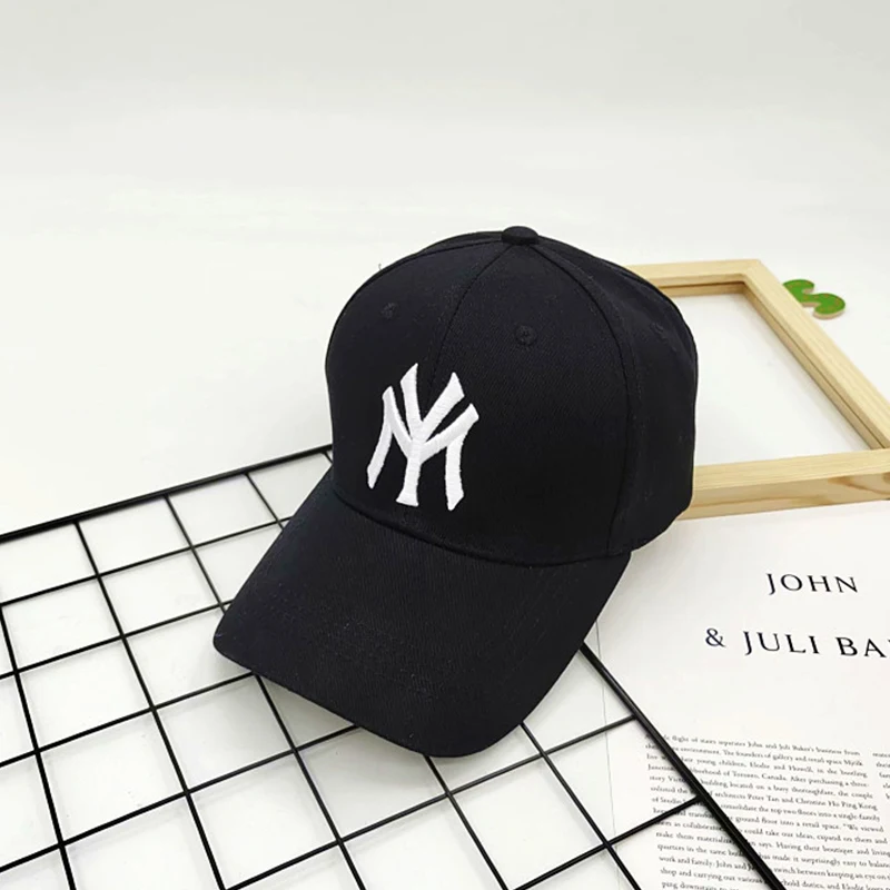 Spring Summer Child Letter Embroidery Outdoor Leisure Sun Baseball Cap For Boy Girl Cotton Breathable Solid Color Adjustable Cap 5