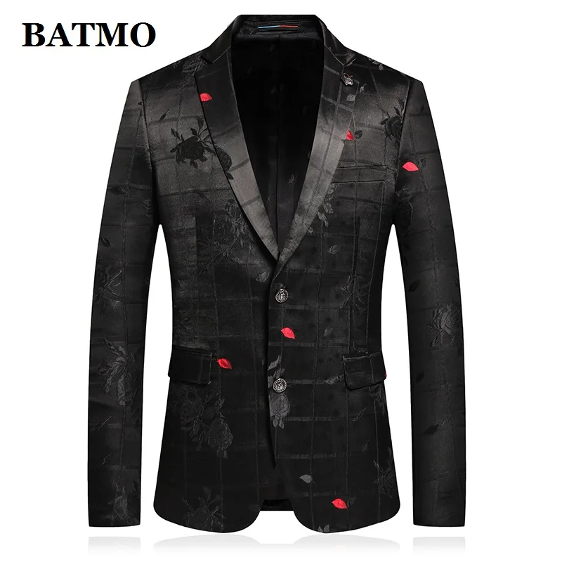 

BATMO new arrival printed slim casual blazer men,men's printed jackets,plus-size M-4XL C795