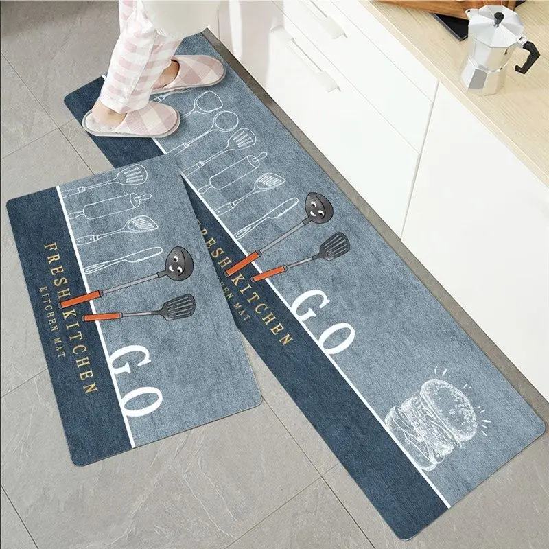 

Anti-slip Kitchen Mat for Floor Modern Bath Carpet Entrance Doormat Tapete Fashion Absorbent Area Rugs Living Bedroom Prayer Pad