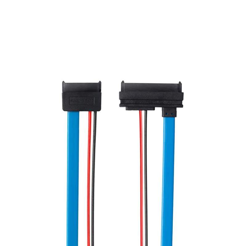 Lingable Sata Adaptador Cabo Serial Ata 22pin Mais 15 Fêmea para Sata Slimline 13pin Mais Conector Fêmea Conterver Cabos 30cm - Imagem 2