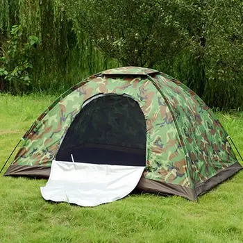 

Outdoor sports fishing single layer pop-up UV travel tent for camouflage beach hunting + bag 2/3 person waterproof camping tent