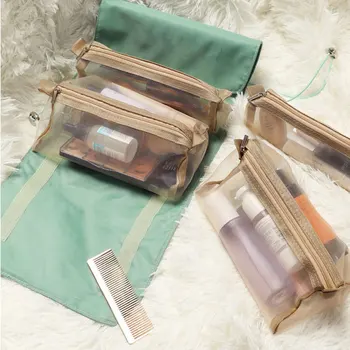

Cosmetic Bag Female Portable Large-Capacity Storage Bag Folding Travel Storage Bag 4-in-1 Detachable Toiletry Bag PI669