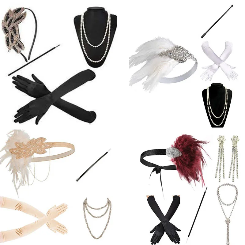 Аксессуары для платья в стиле ретро праздвечерние чный реквизит повязка на