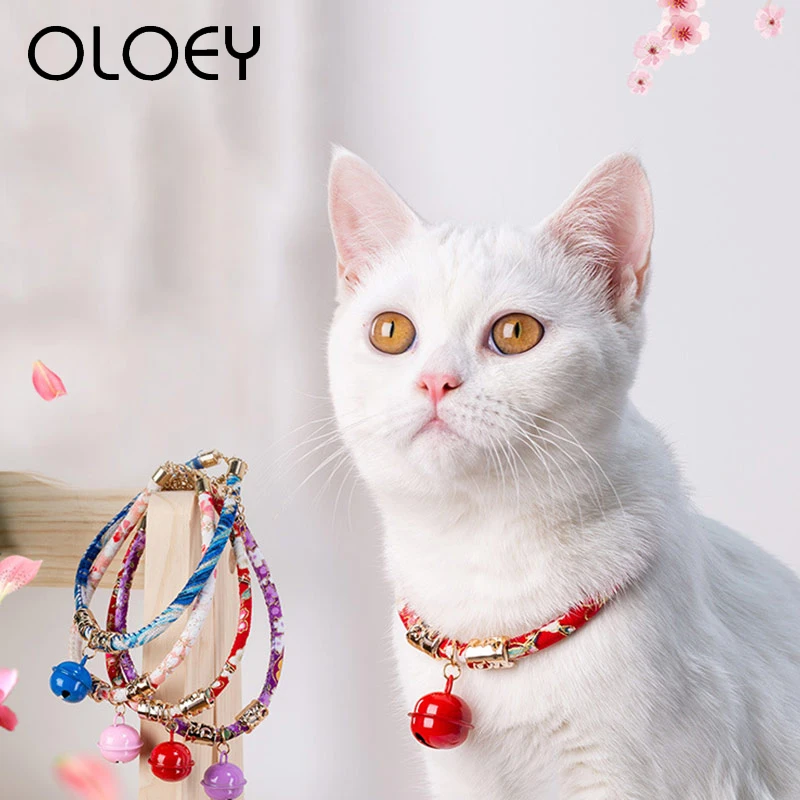 Персонализированный ошейник для кошек и собак с колокольчиком регулируемый в