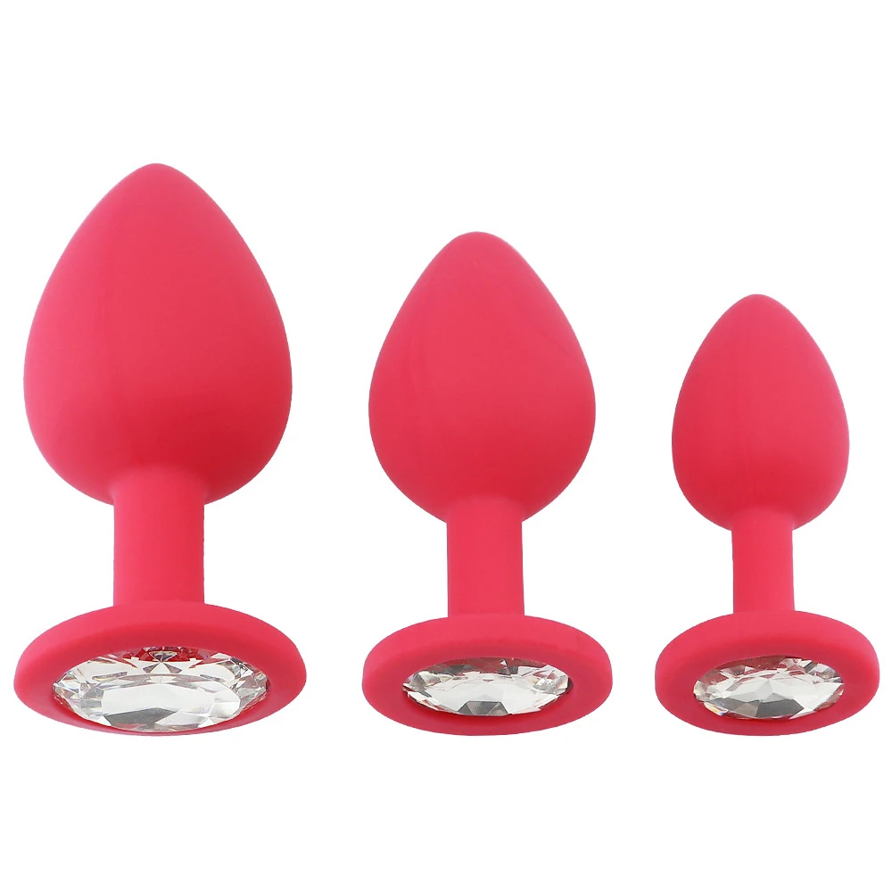 100% Silicone Butt Plug Anal Plug Unisex Sex Stopper 3 Different Size Adult Toys For Men Women Beginner Anal Trainer For Couples pic