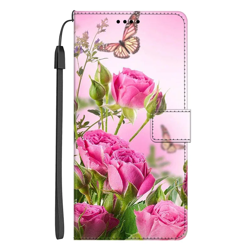 cute samsung cases Leather Flip Case For Samsung Galaxy A5 A6 A7 A8 2018 Plus Wallet Stand Book Cover Magnetic Flower Funda Capas Cute A 7 A6Plus silicone case for samsung