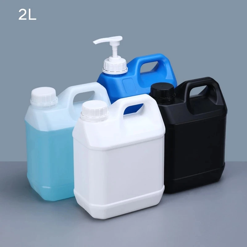 Empty 2L Plastic Jerry Can Chemical Barrel Alcohol Liquid Leakproof Refillable bottle Food Grade Container 1PCS refillable bottles