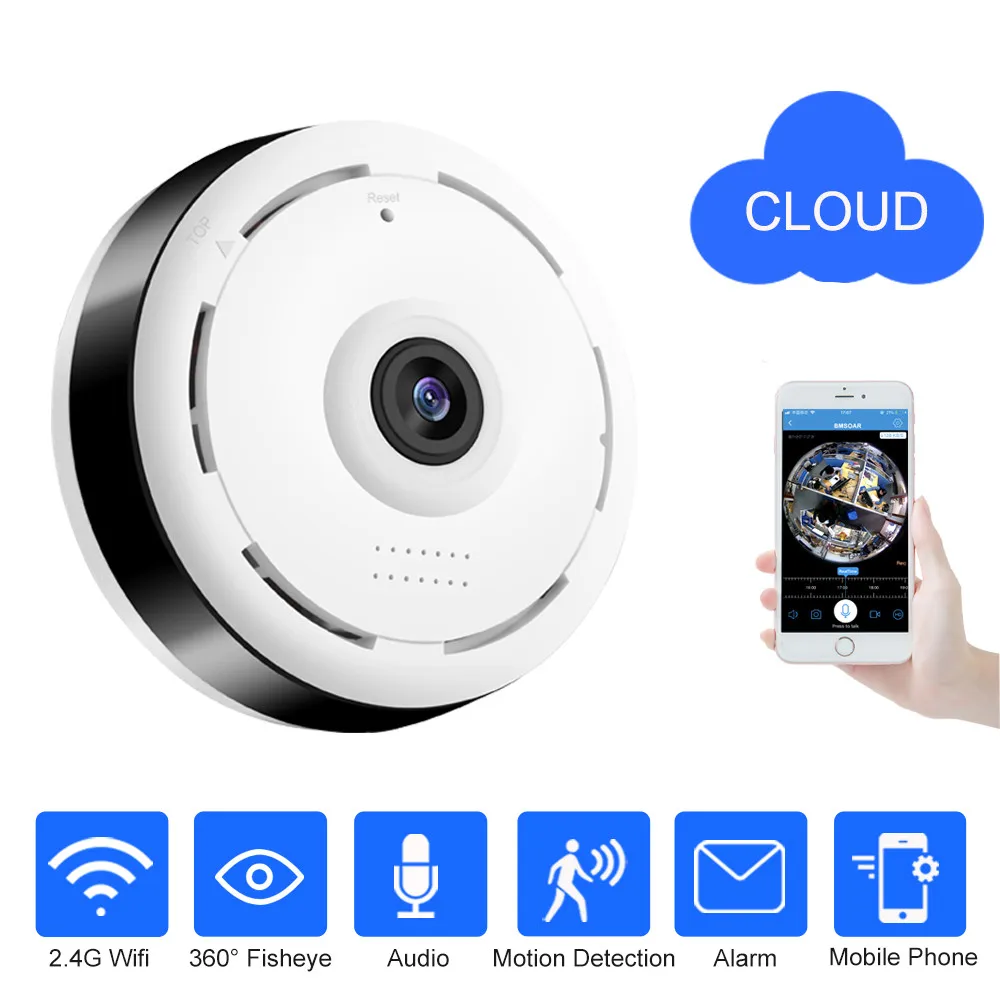 

1080P Panoramic Camera 360 Wifi Camera IP Fisheye CCTV Mini Camera Wireless Video Camera 3D VR Security Card Camara Wide Angle