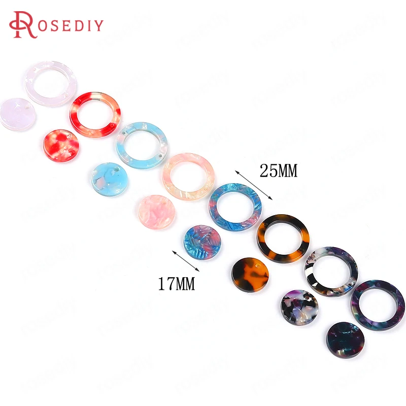 

(F550)10 pieces Acetate Acrylic Pattern Round Circle Earrings Charms Pendants Diy Jewelry Findings Accessories Wholesale