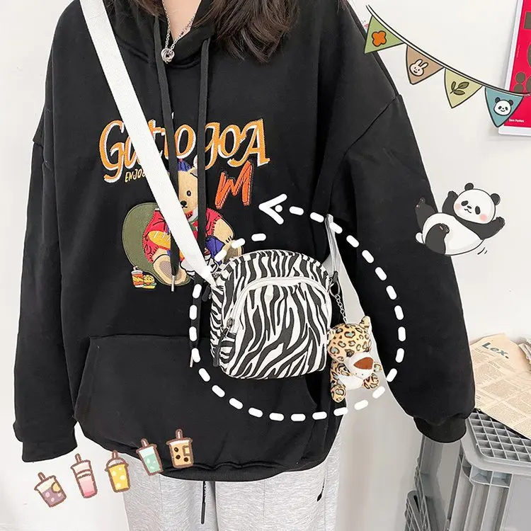 

Симпатичная холщовая леопардовая сумка-мессенджер для женщин, новинка 2021, сумка через плечо в корейском Ins стиле, в западном стиле