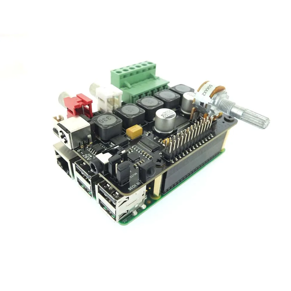 Raspberry Pi DAC Full-HD усилитель класса D ies PCM5122 X400 аудио Плата расширения Raspberry Pi 3 Model B+ музыкальный плеер