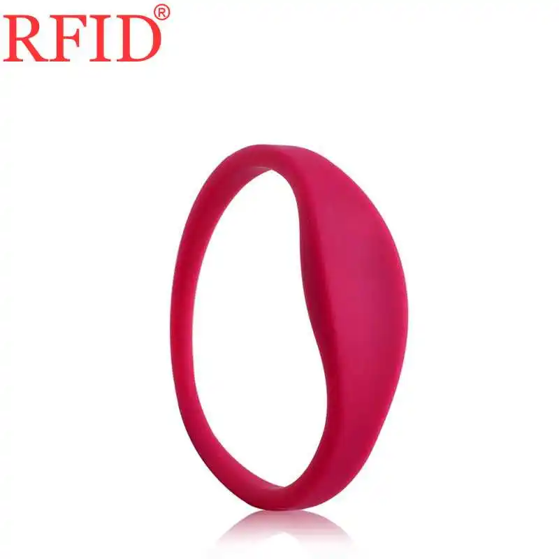 ID 125Khz TK4100 EM4100 только для чтения силиконовый Браслет RFID карта водонепроницаемый брелок для контроля доступа индивидуальные 100 шт - Цвет: 100pcs Red