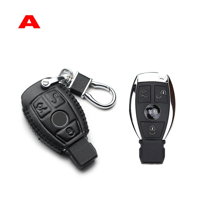 Чехол для автомобильных ключей, защитный чехол для Mercedes Benz W202 W203 W204 AMG W210 W211 C S E class W212 W176 GLA - Название цвета: A Black line
