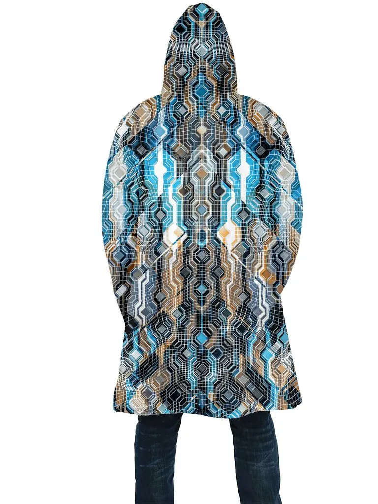 2024 Winter Herren Mantel Psychedelischer Stil Regenbogen 3D Volldruck Fleece Kapuzenmantel Unisex Lässig Dicke Warme Cape-Mantel PF 60 – Detail 7