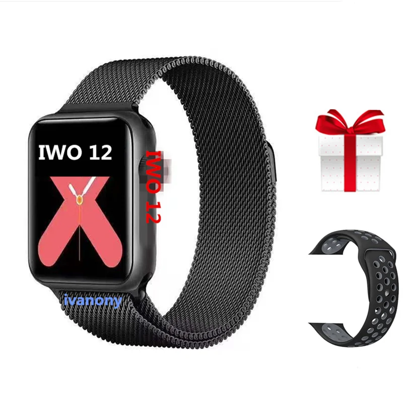 I Bluetooth Смарт часы IWO 12 серии 5 ЭКГ монитор сердечного ритма SmartWatch фитнес-трекер для iPhone Android телефон PK IWO 8 10 - Цвет: I