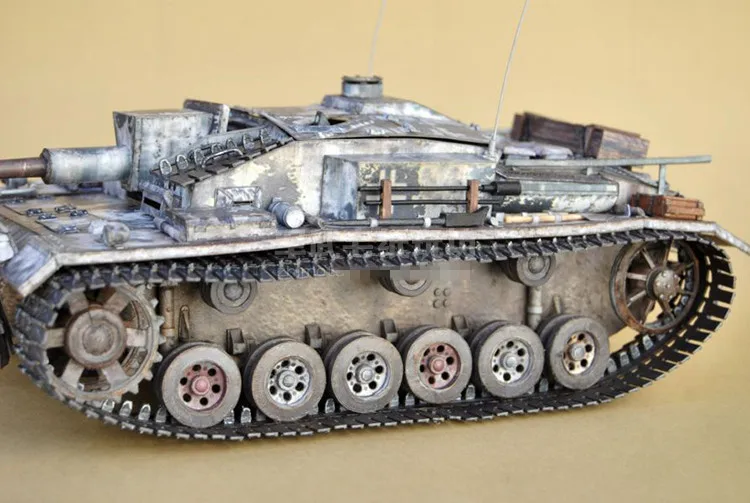 1:25 Масштаб 2 мировая война Германия Sturmgeschutz III StuG 40 Ausf.F Военная бумага модель