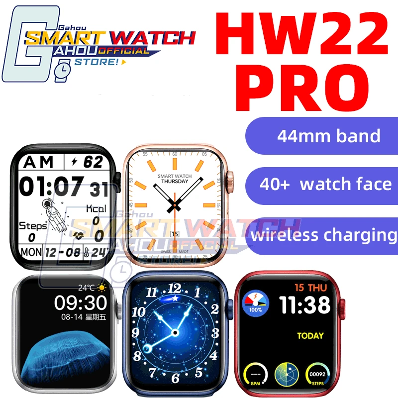 Photo Product HW22 PRO Smart Watch 44mm IWO Watch6 2021 watches Fitness Tracker wireless charging Bluetooth call men for IOS huawei xiaomi