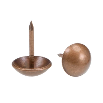 

uxcell Upholstery Nails Tacks 12mm Head Dia Antique Round Thumb Push Pins Copper Tone 50 Pcs