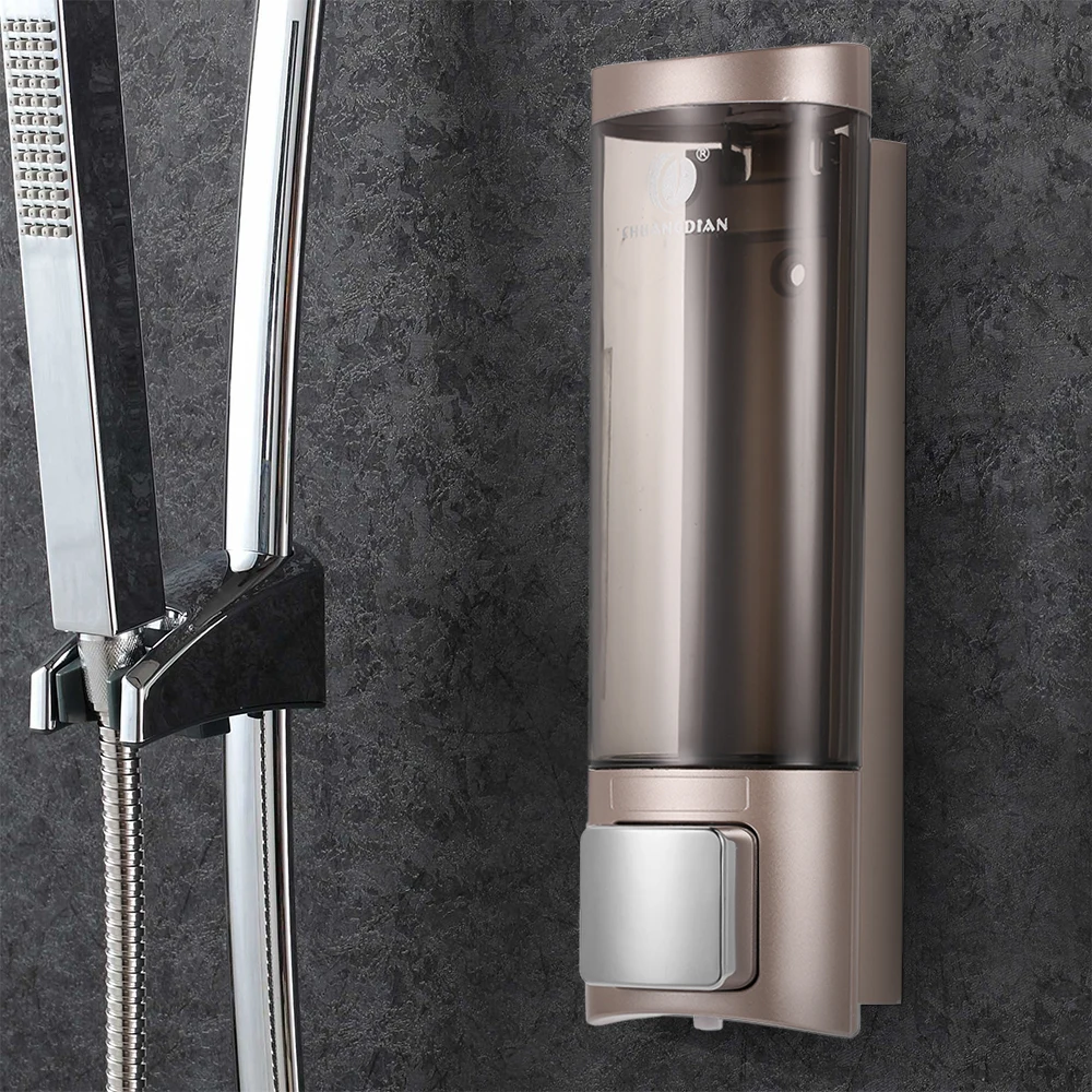 

CHUANGDIAN 200ml Manual Soap Dispenser Wall Mount Liquid Shampoo Shower Gel Dispenser Washroom Lotion Dispenser for Bathroom